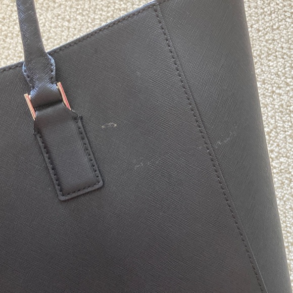 Kate Spade Large Black Tote Bag Multi Compartments Zip Top Closure Laptop EUC - Picture 11 of 12